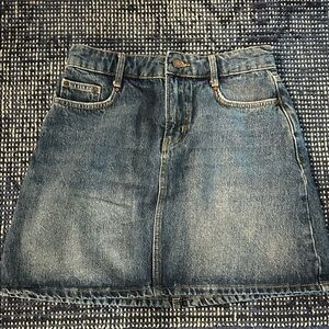 Boden Blue Denim Mini Skirt